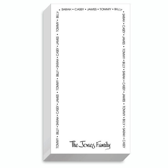 Family Arch List in Jolly Type REFILL ONLY